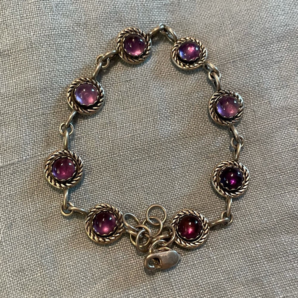 Amethyst & Silver Bracelet